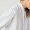 French Riviera-style organic linen shirt in whisper white